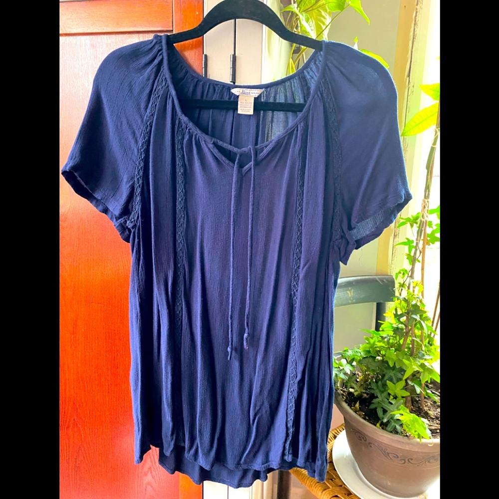 Short Sleeve Peasant Blouse